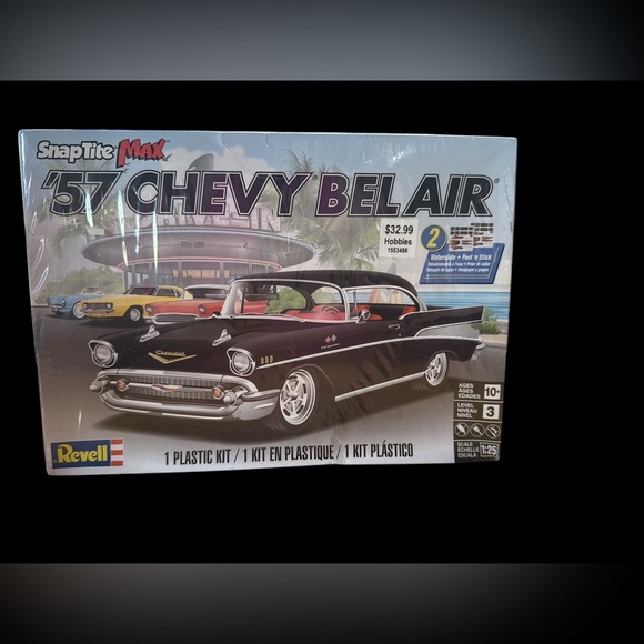 57 Chevy Bel Air Model Kit - Black - Picture 1 of 4